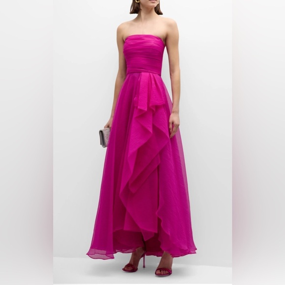 Theia Teresa Draped Strapless Gown NWT Size 4 MSRP $795 - Picture 3 of 11